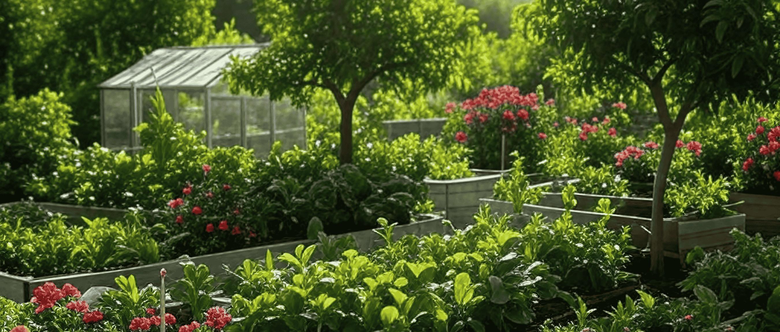 Image d'un jardin autosuffisant