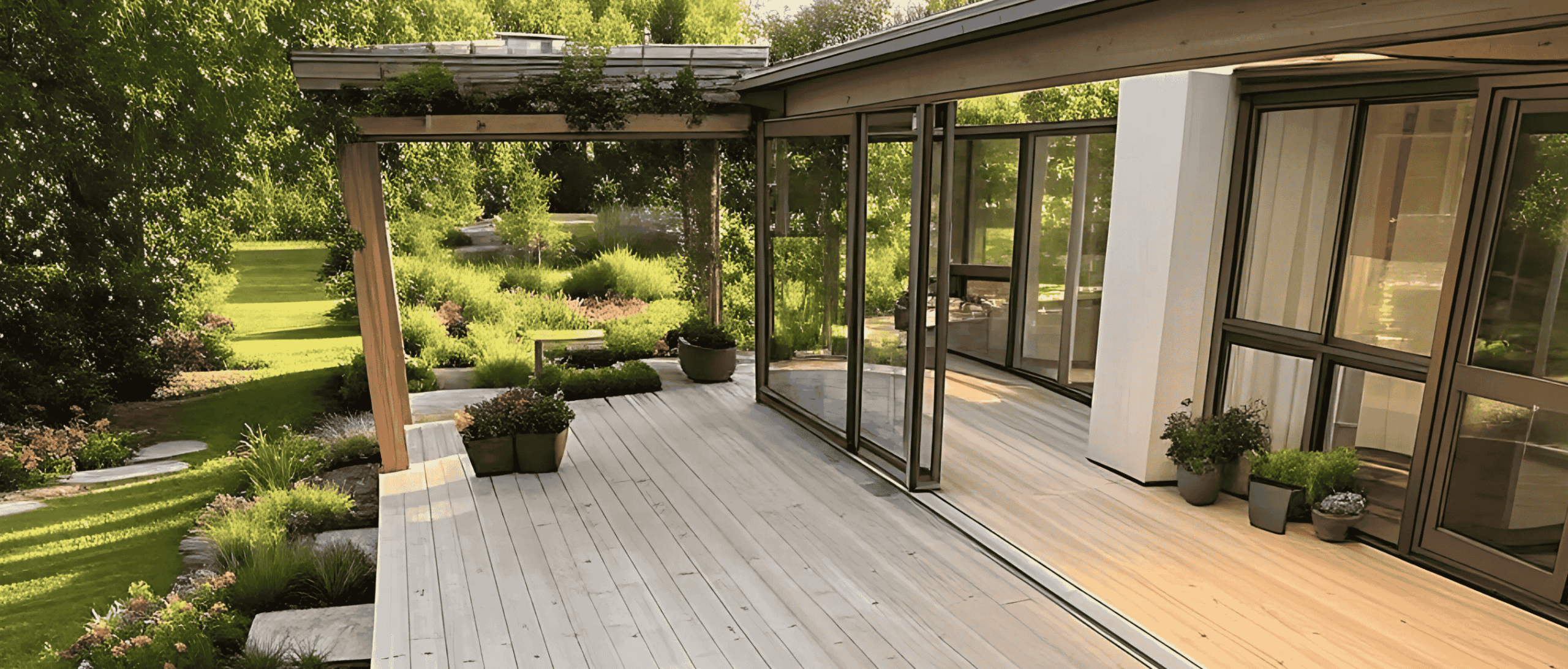 Image d'une terrasse aménagée